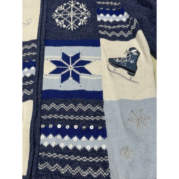 Classic Element Ladies Full Zip Winter Christmas Oversized Cardigan size Large - Picture 9 of 10